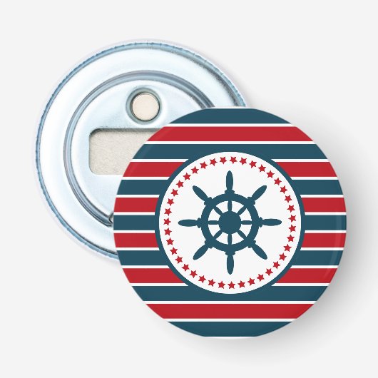 Nautisch ontwerp button flesopener (Voorkant)