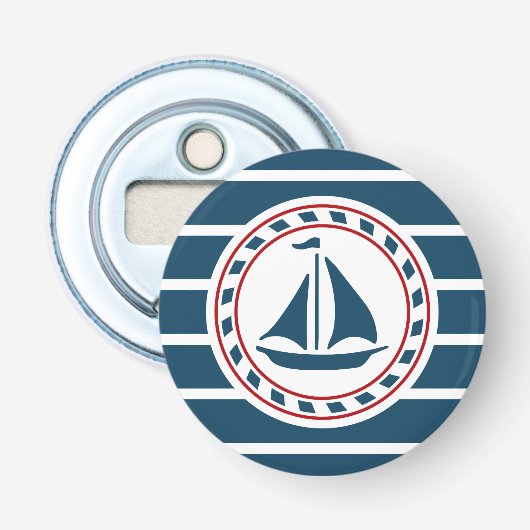 Nautisch ontwerp button flesopener (Voorkant)