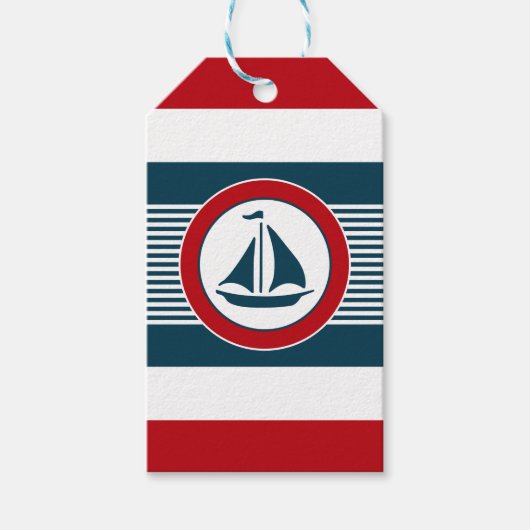 Nautisch ontwerp cadeaulabel (Voorkant)