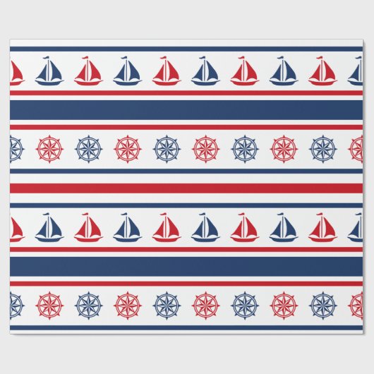 Nautisch ontwerp cadeaupapier (Vlak)