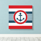 Nautisch ontwerp canvas afdruk (Insitu (Houten vloer))