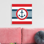 Nautisch ontwerp canvas afdruk (Insitu (Woonkamer))