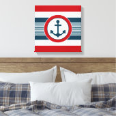Nautisch ontwerp canvas afdruk (Insitu (Slaapkamer))