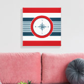 Nautisch ontwerp canvas afdruk (Insitu (Woonkamer))
