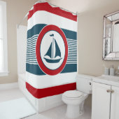 Nautisch ontwerp douchegordijn (In situ)