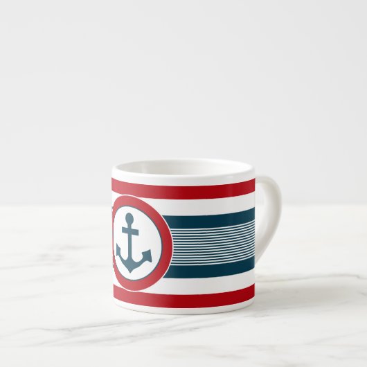 Nautisch ontwerp espresso kop (Voorkant rechts)