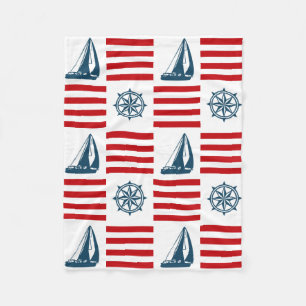 Nautisch ontwerp fleece deken