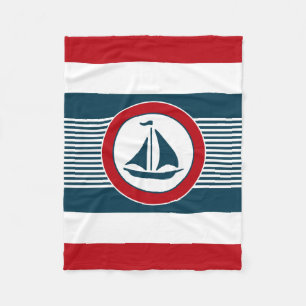 Nautisch ontwerp fleece deken