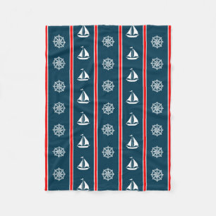 Nautisch ontwerp fleece deken