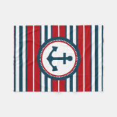 Nautisch ontwerp fleece deken (Voorkant (Horizontaal))