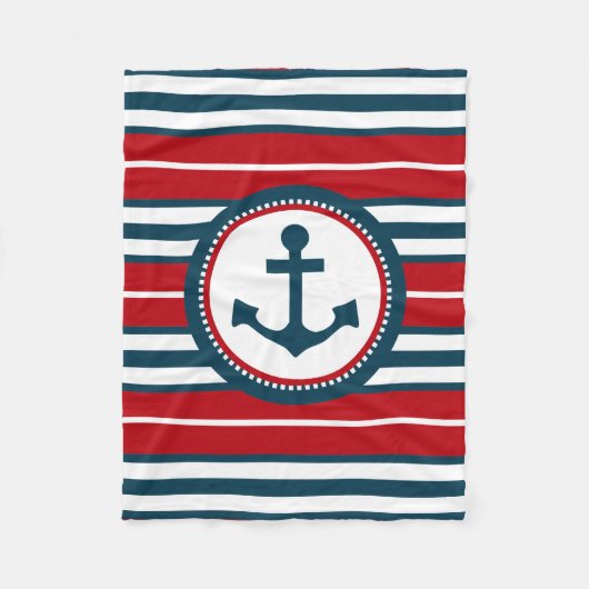 Nautisch ontwerp fleece deken (Voorkant)