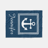 Nautisch ontwerp fleece deken (Voorkant (Horizontaal))