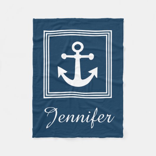 Nautisch ontwerp fleece deken (Voorkant)