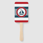 Nautisch ontwerp handwaaier (Achterkant)