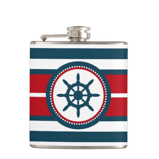 Nautisch ontwerp heupfles (Voorkant)