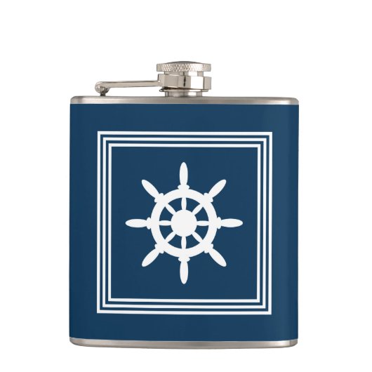 Nautisch ontwerp heupfles (Voorkant)