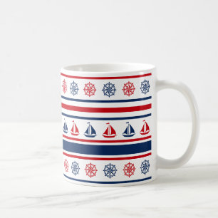 Nautisch ontwerp koffiemok