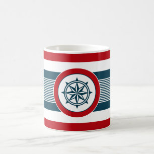 Nautisch ontwerp koffiemok