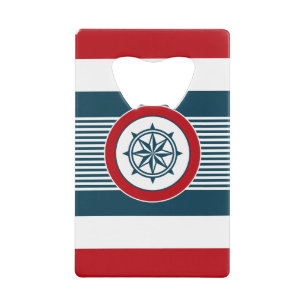 Nautisch ontwerp kredietkaart flessenopener