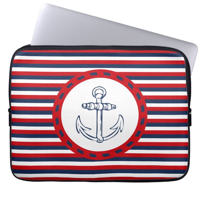 Nautisch ontwerp laptop sleeve (Voorkant)