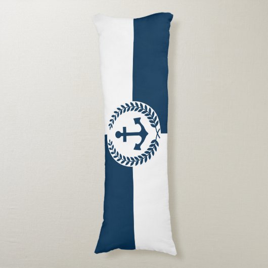 Nautisch ontwerp lichaamskussen (Voorkant Verticaal)