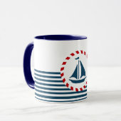 Nautisch ontwerp mok (Voorkant links)