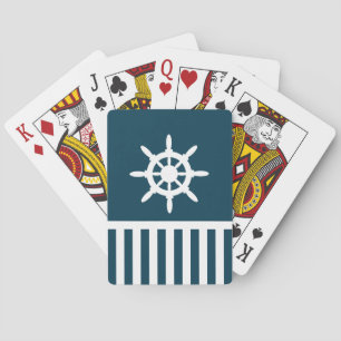 Nautisch ontwerp pokerkaarten