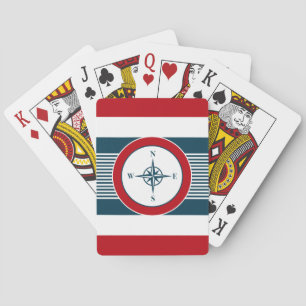 Nautisch ontwerp pokerkaarten