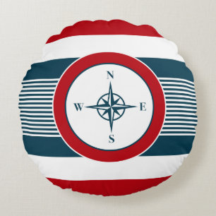 Nautisch ontwerp rond kussen
