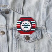 Nautisch ontwerp ronde button 7,6 cm (In situ)