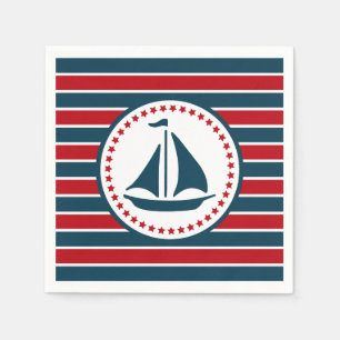 Nautisch ontwerp servet