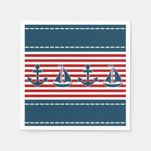 Nautisch ontwerp servet
