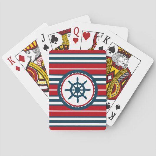 Nautisch ontwerp speelkaarten (Achterkant)