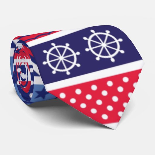 Nautisch ontwerp stropdas (Opgerold)