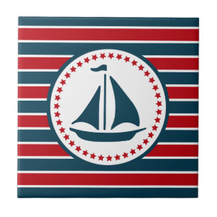 Nautisch ontwerp tegeltje