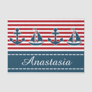Nautisch ontwerp tissuepapier