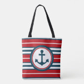 Nautisch ontwerp tote bag (Achterkant)