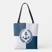 Nautisch ontwerp tote bag (Achterkant)