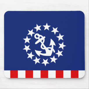 Nautisch ontwerp van Amerikaanse jachtvlag Muismat