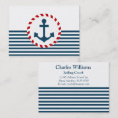 Nautisch ontwerp visitekaartje (Voorkant / Achterkant)