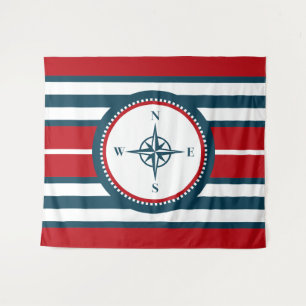 Nautisch ontwerp wandkleed