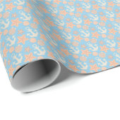 Nautisch pasteel cadeaupapier (Rol Hoek)