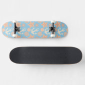 Nautisch pasteel skateboard (Horizontaal)