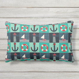 nautisch patchwork-Afbeelding Buitenkussen