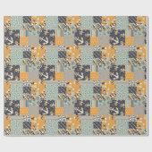 Nautisch patchwork cadeaupapier (Vlak)