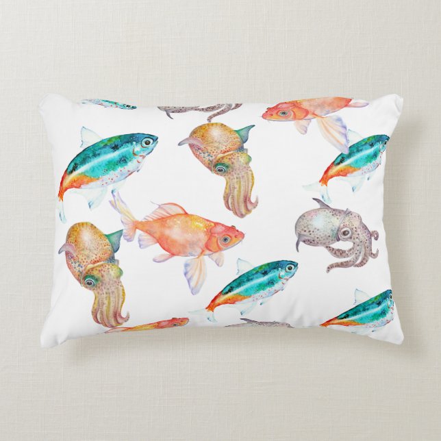 Nautisch patroon accent kussen (Voorkant)