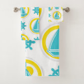 Nautisch patroon bad handdoek (Insitu)