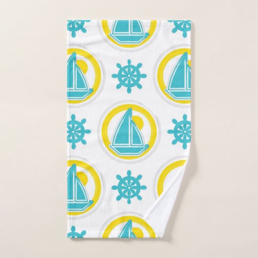 Nautisch patroon bad handdoek (Handdoek)