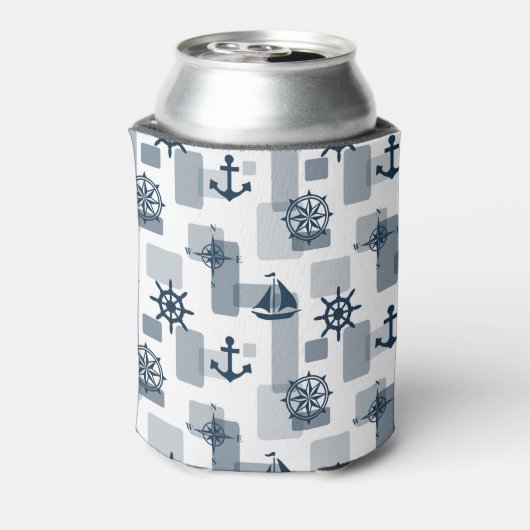 Nautisch patroon blikjeskoeler (Blikje Achterkant)