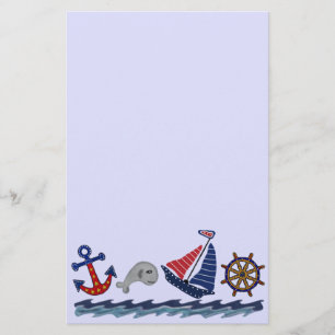 Nautisch patroon briefpapier